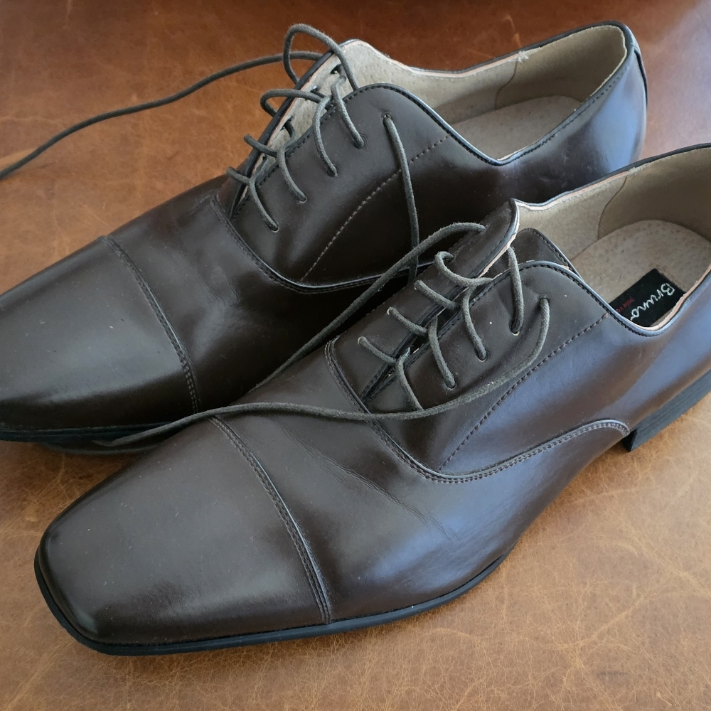 Elegant Dark Brown Leather Derbys